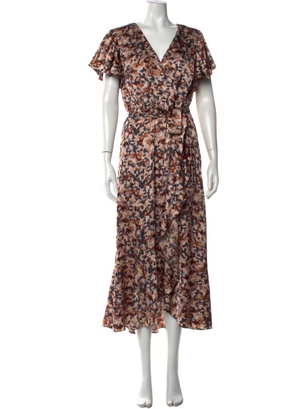 Nicole Miller Abstract Wrap Dress